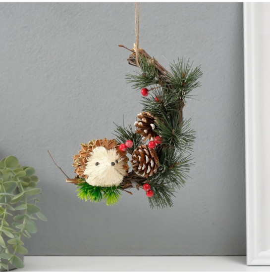 Фигурка-подвеска «Ёжик с шишечками»