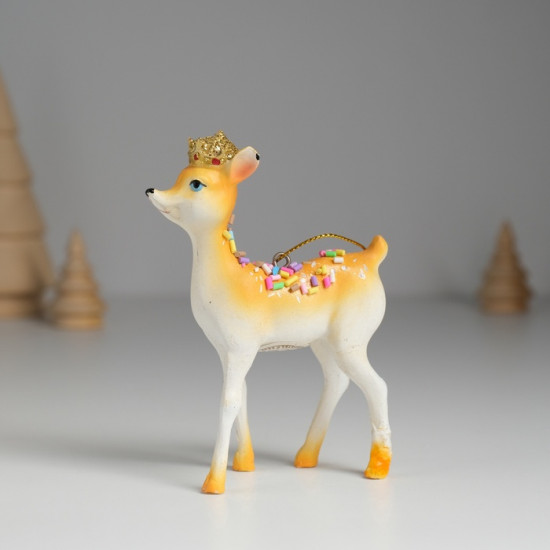 Фигурка-подвеска «Олень в короне, с посыпкой»