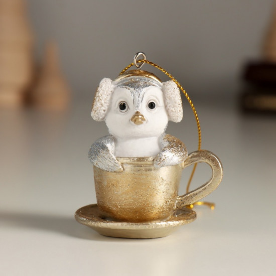 Фигурка-подвеска «Пингвинёнок в чашке»