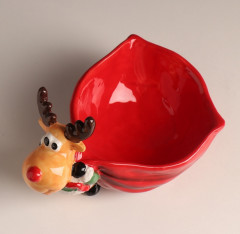 Фигурка-подставка для мелочей «Лось в зелёной шубе с большим красным мешком» - Фото 5