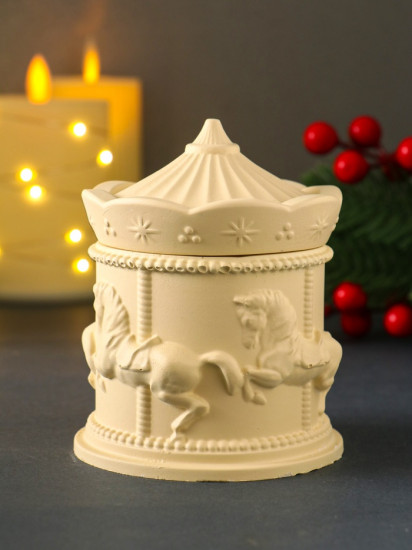 Свеча в подсвечнике с крышкой «Карусель»