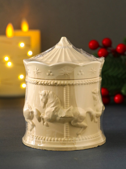 Свеча в подсвечнике с крышкой «Карусель»