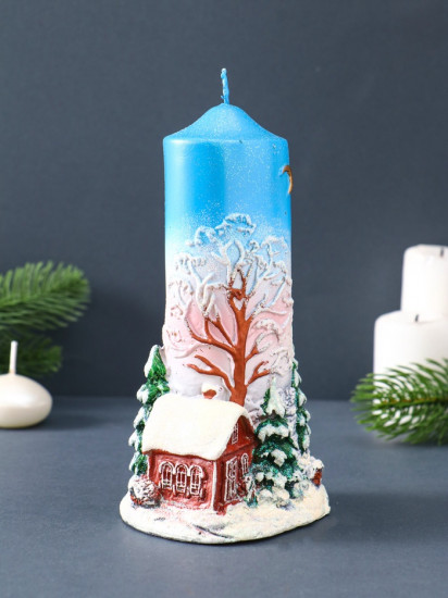 Свеча декоративная «Зимний пейзаж»