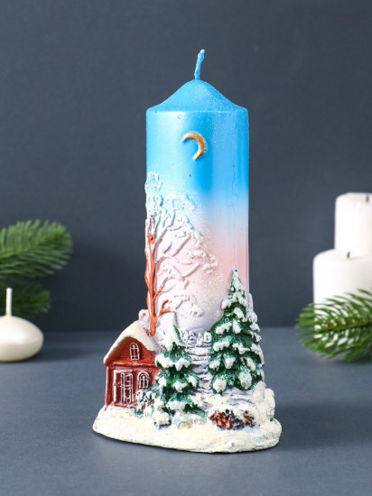Свеча декоративная «Зимний пейзаж»