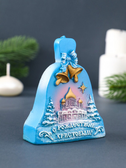 Свеча декоративная «Колокольчик с храмом»