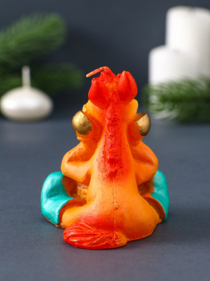 Свеча декоративная «Лошадка с мандаринами»