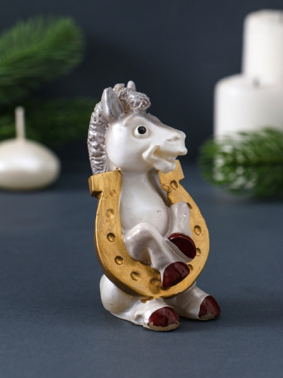 Свеча декоративная «Лошадка с подковой»