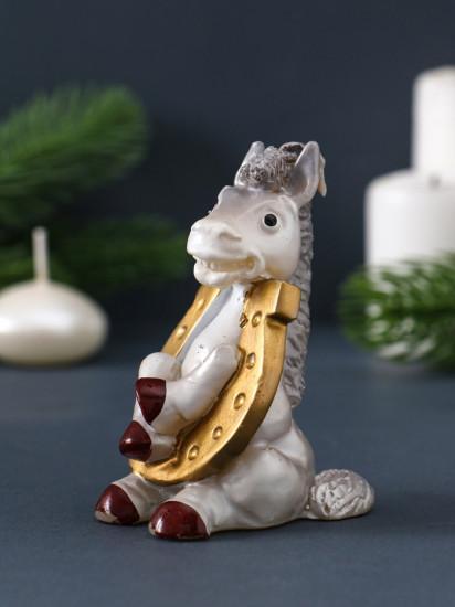 Свеча декоративная «Лошадка с подковой»