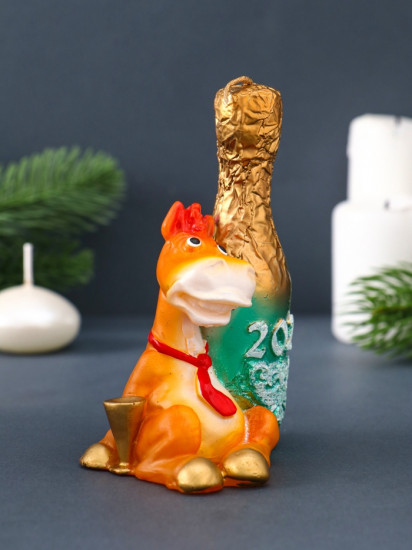 Свеча декоративная «Лошадка с шампанским»