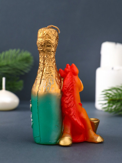 Свеча декоративная «Лошадка с шампанским»