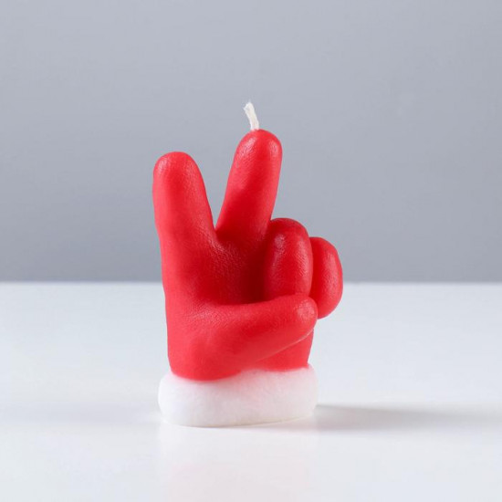 Свеча декоративная «Новогодний привет. Варежка Деда Мороза»