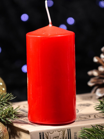 Свеча-цилиндр с накаткой «Конь скачет»