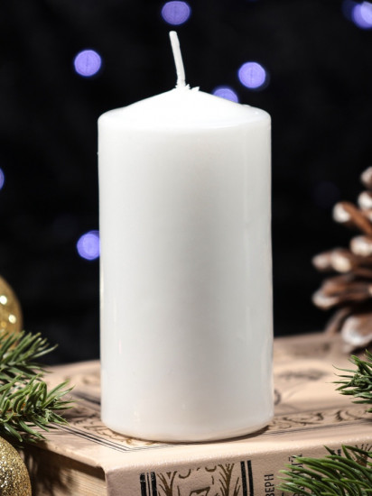 Свеча-цилиндр с накаткой «Лошадка-качалка»