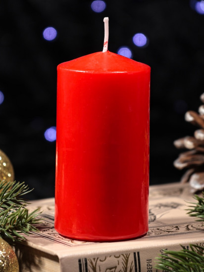 Свеча-цилиндр с накаткой «Лошадь в подкове»