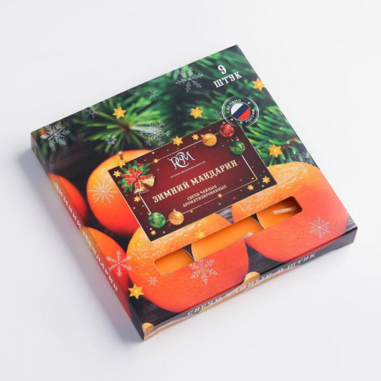 Набор свечей ароматических чайных «Зимний мандарин»