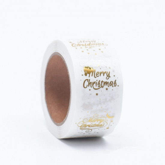 Набор наклеек c тиснением в рулоне «Mary Christmas»