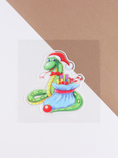 Наклейка на окна «Змейка в колпаке»