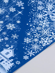 Наклейка статическая для окон и зеркал «Снежный городок» - Фото 1