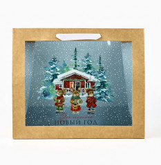 Пакет подарочный с пластиковым окном «Новый год» - Фото 2