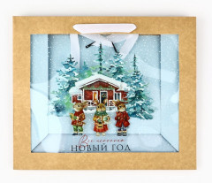 Пакет подарочный с пластиковым окном «Новый год» - Фото 4