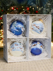 Набор шаров елочных «Зимняя композиция» - Фото 3