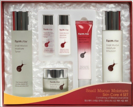 Набор косметических средств «Snail Mucus Moisture Skin Care 4 Set»