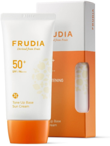 Солнцезащитный крем-праймер с жемчужной пудрой «Tone Up Base Sun Cream» SPF50+