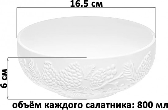 Набор салатников «Шишки»