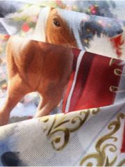 Набор полотенец кухонных «Лошадь и Дед Мороз» - Фото 3