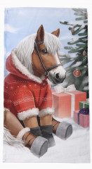 Набор полотенец кухонных «Лошадь и Дед Мороз» - Фото 7