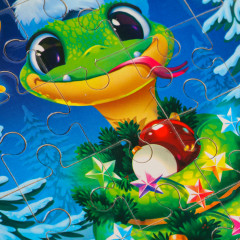 Пазл для детей магнитный деревянный «Новый год! Змея» - Фото 4