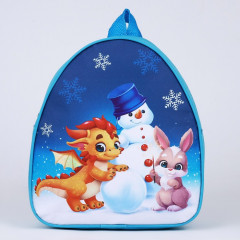 Рюкзак детский «Дракончик и снеговик» - Фото 1