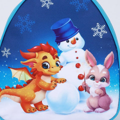 Рюкзак детский «Дракончик и снеговик» - Фото 3