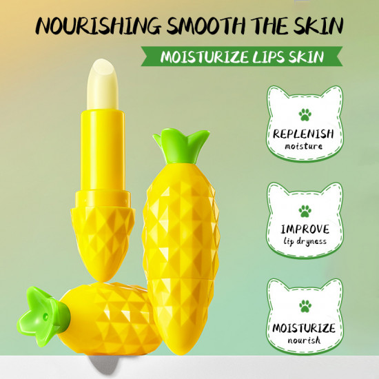 Увлажняющий питательный бальзам для губ с экстрактом ананаса, коллагеном и гиалуроновой кислотой