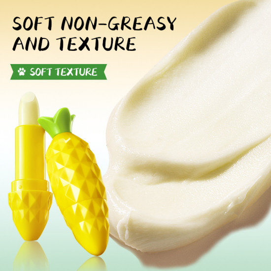 Увлажняющий питательный бальзам для губ с экстрактом ананаса, коллагеном и гиалуроновой кислотой