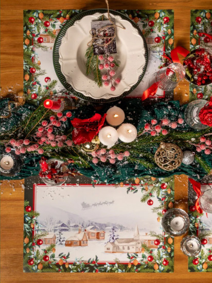 Набор салфеток сервировочных «Christmas village»