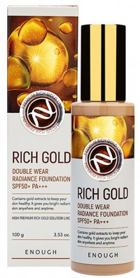 Тональный крем «Rich Gold Double Wear Radiance Foundation SPF50», оттенок 13