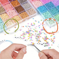 Набор бисера для плетения с леской - Фото 1