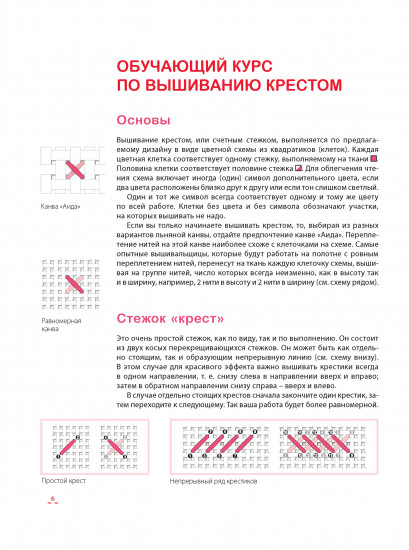 Декоративные мотивы, вышитые крестом