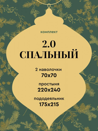 Комплект постельного белья «Gold snowflakes»