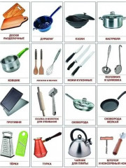 Посуда кухонная. 16 демонстрационных картинок и 16 раздаточных карточек - Фото 2