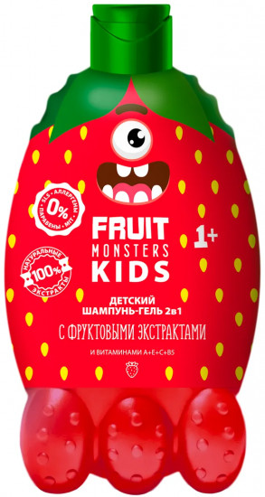 Шампунь-гель для купания детский 2 в 1 «Fruit Monsters Kids. Лесные ягоды»