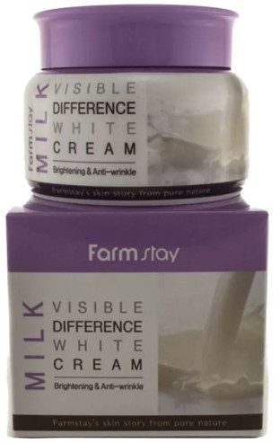 Осветляющий крем с молочным экстрактом «Visible Difference White Cream Milk»