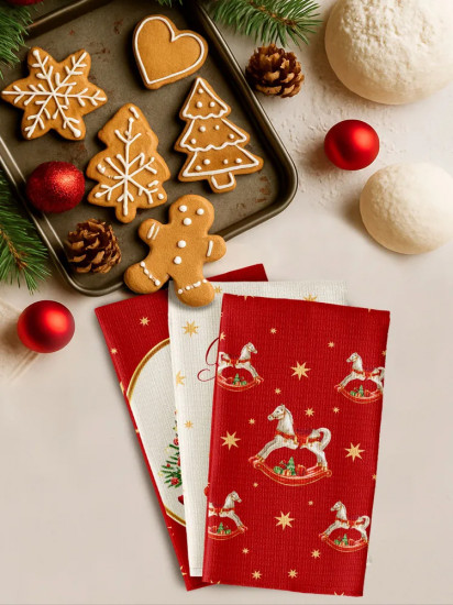 Комплект полотенец кухонных «Christmas horses»