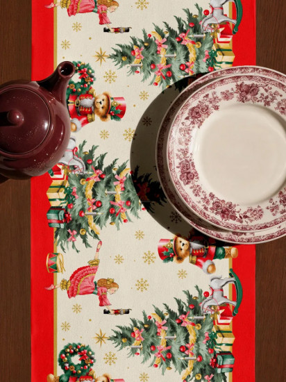 Скатерть-дорожка «Christmas tale beige»