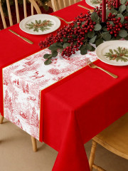 Комплект из скатерти и дорожки на стол «Christmas forest» - Фото 3
