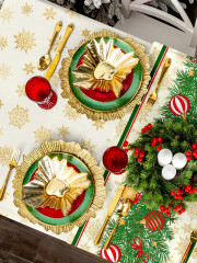 Комплект из скатерти и дорожки на стол «New Year's garland» - Фото 1