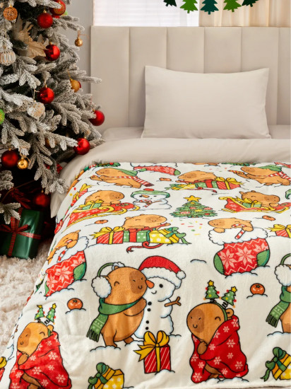 Плед новогодний «Christmas Capybara»