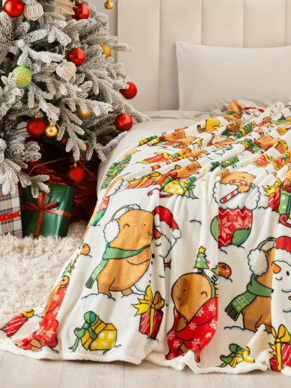 Плед новогодний «Christmas Capybara»