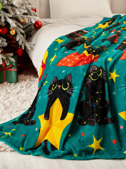 Плед новогодний «Holidays cats»